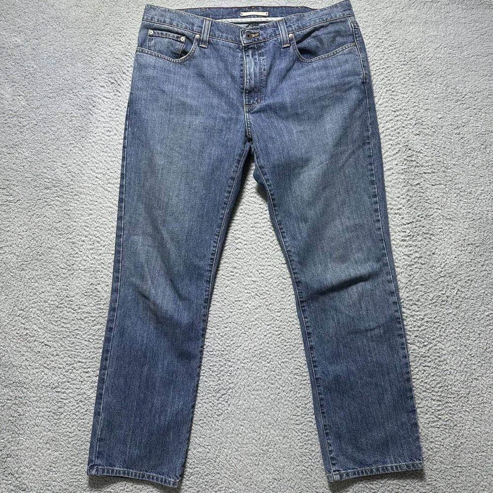 Vintage LL Bean Jeans Mens 36x30 Medium Wash Denim Relaxed Straight 90s Workwear